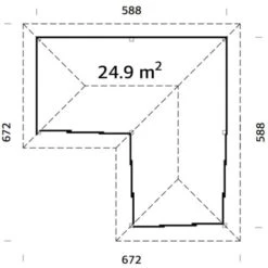 Palmako Holz-Pavillon Bianca 24,9 M² Set 4 Tansparent Tauchgrundiert -Doppler Verkäufe 2024 4743142019849 4980 VM 02