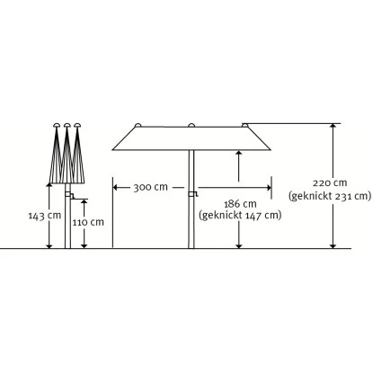 Schneider Schirme Balkonschirm Salerno 150 Cm X 300 Cm Anthrazit 10 Schneider Schirme Balkonschirm Salerno 150 Cm X 300 Cm Anthrazit – Bild 8
