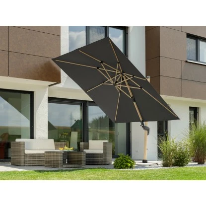 Schneider Schirme Ampelschirm Rhodos 300 Cm X 360 Cm Anthrazit 4 Schneider Schirme Ampelschirm Rhodos 300 Cm X 360 Cm Anthrazit – Bild 2