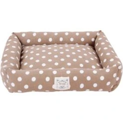 Heim Haustierbett Dots Gr. M 48 Cm X 42 Cm X 7 Cm Beige Mit Punkten