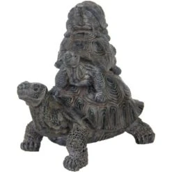 Deko-Figur Schildkröte Mit Kindern 24 Cm