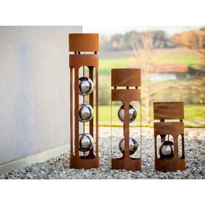 Ferrum Art Design Deko-Skulptur Kugelsäule Gr. I 115 Cm Edelrost 3 Ferrum Art Design Deko-Skulptur Kugelsäule Gr. I 115 Cm Edelrost