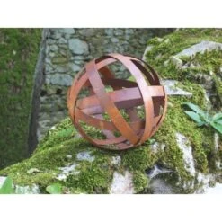 Ferrum Art Design Deko-Skulptur Kugel Aus Blechstreifen Gr.IV Ø 20 Cm Edelrost