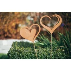 Ferrum Art Design Gartenstecker Herz Negativ 129 Cm Edelrost