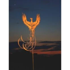Ferrum Art Design Gartenstecker Phönix 108 Cm Edelrost