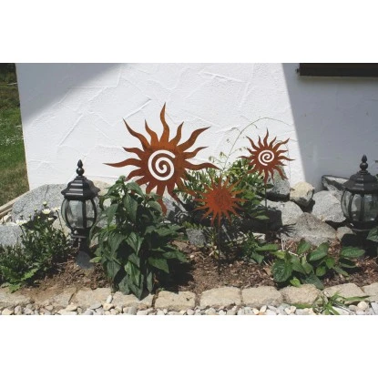 Ferrum Art Design Gartenstecker Sonne Gr. II 128 Cm Edelrost 3 Ferrum Art Design Gartenstecker Sonne Gr. II 128 Cm Edelrost