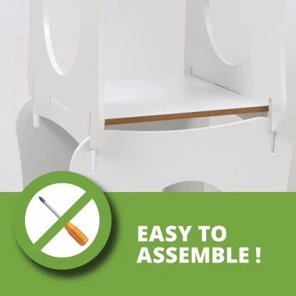 Vesper Condo 3-stöckiger Retro-Lounge-Turm Weiß 7 Vesper Condo 3-stöckiger Retro-Lounge-Turm Weiß – Bild 5