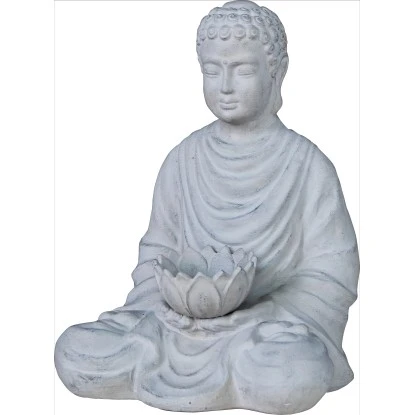 Deko-Figur Buddha Sitzend 40 Cm Grau 3 Deko-Figur Buddha Sitzend 40 Cm Grau