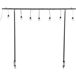 Metall-Tischklemme Mit Leuchtschnur Schwarz