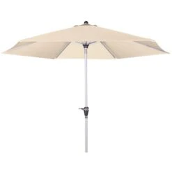 Doppler Marktschirm Active Auto Tilt Ø 266 Cm Natur Mit Kurbelmechanik