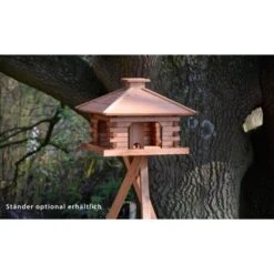 Rustikales XL-Vogelfutterhaus Im Blockhaus-Stil Mit Dekorativem Holzdach -Doppler Verkäufe 2024 637 vogelhausfutterhaus 06