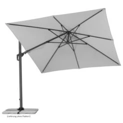 Schneider Schirme Ampelschirm 300 Cm X 360 Cm Silbergrau Mit Kurbelmechanik -Doppler Verkäufe 2024 661375 2630 4