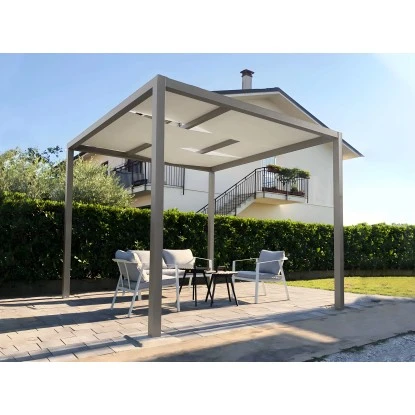 Ximax Aluminium Pergola Verona 300 Cm X 300 Cm Taubengrau 3 Ximax Aluminium Pergola Verona 300 Cm X 300 Cm Taubengrau