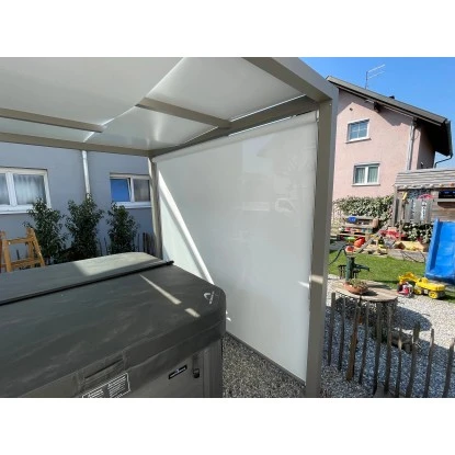 Ximax Aluminium Pergola Seitenmarkise 400 Cm Weiß 4 Ximax Aluminium Pergola Seitenmarkise 400 Cm Weiß – Bild 2