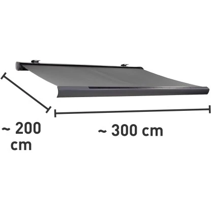 Kassettenmarkise Maraca 3 M X 2 M Anthrazit Solarbetrieben 9 Kassettenmarkise Maraca 3 M X 2 M Anthrazit Solarbetrieben – Bild 7