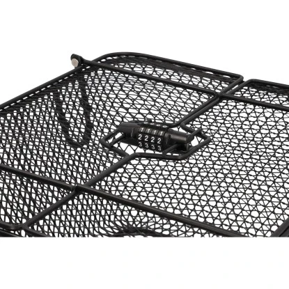 Fischer Gepäckträgerkorb Plus Safe Engmaschig Schwarz 4 Fischer Gepäckträgerkorb Plus Safe Engmaschig Schwarz – Bild 2