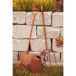 Ferrum Art Design Deko-Figur Heugabel Mit Specht 99 Cm Edelrost