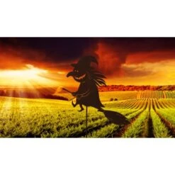 Ferrum Art Design Gartenstecker Hexe Comic 148 Cm Edelrost