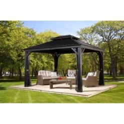 Sojag Aluminium Pavillon Messina 10 X 12 Anthrazit 298 Cm X 363 Cm X 291 Cm -Doppler Verkäufe 2024 741 sj03100 messina10x12 2