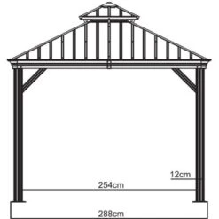 Sojag Aluminium Pavillon Messina 10 X 12 Anthrazit 298 Cm X 363 Cm X 291 Cm -Doppler Verkäufe 2024 741 sj03100 messina10x12 8