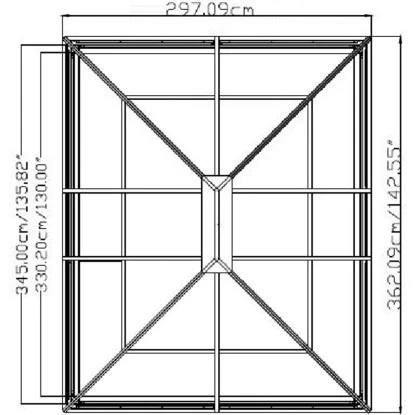 Sojag Aluminium Pavillon Castel 10 X 12 Bronze 298 Cm X 362 Cm X 283 Cm 14 Sojag Aluminium Pavillon Castel 10 X 12 Bronze 298 Cm X 362 Cm X 283 Cm – Bild 12
