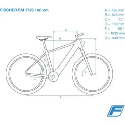 Fischer E-Bike Mountainbike Montis EM 1726 422 Wh -Doppler Verkäufe 2024 744141 2982 15