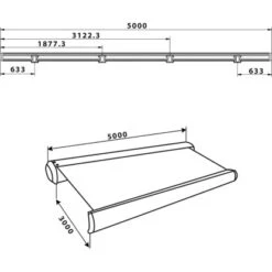Home Deluxe LED Vollkassettenmarkise Elos 350 Cm X 250cm Marineblau-Weiß -Doppler Verkäufe 2024 763693 11007200 05