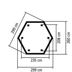 Karibu Pavillon Alicante Kesseldruckimprägniert 235 Cm X 208 Cm X 280 Cm 11 Karibu Pavillon Alicante Kesseldruckimprägniert 235 Cm X 208 Cm X 280 Cm -Doppler Verkäufe 2024 806160 3739 02