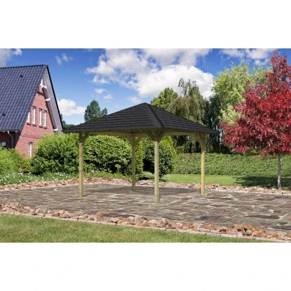 Karibu Pavillon Bever 2 Set Kdi Mit Schindeln Schwarz 289 Cm X 289 Cm X 297 Cm 3 Karibu Pavillon Bever 2 Set Kdi Mit Schindeln Schwarz 289 Cm X 289 Cm X 297 Cm