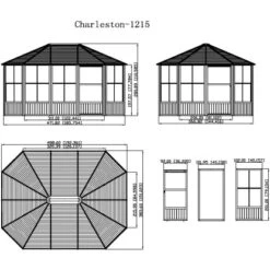 Sojag Pavillon Charleston 384 Cm X 489 Cm -Doppler Verkäufe 2024 8153447 1741 Skizze 01