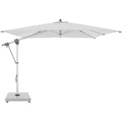 Doppler Ampelschirm Expert 300 Cm X 300 Cm Hellgrau Mit Kurbelmechanik