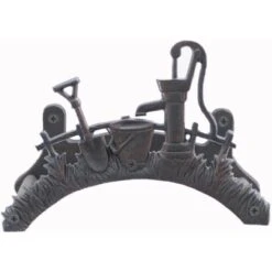 Schlauchhalter Mit Wasserpumpen-Motiv Aus Gusseisen In Braun 18,5 Cm