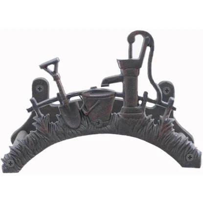 Schlauchhalter Mit Wasserpumpen-Motiv Aus Gusseisen In Braun 18,5 Cm 3 Schlauchhalter Mit Wasserpumpen-Motiv Aus Gusseisen In Braun 18,5 Cm