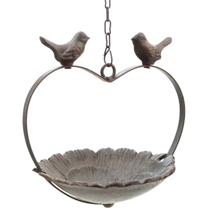 Vogeltränke Zum Hängen Mit 2 Vögeln Aus Gusseisen In Dunkelbraun 35 Cm 3 Vogeltränke Zum Hängen Mit 2 Vögeln Aus Gusseisen In Dunkelbraun 35 Cm