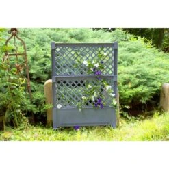 KHW Spalier 2-tlg. Mit Erdspieß Grau 140 Cm X 100 Cm X 6 Cm