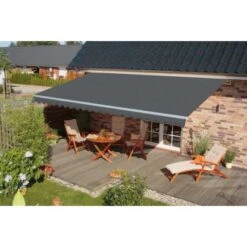 Spettmann Halbkassettenmarkise Sky Klassik 450 Cm X 350 Cm Grau Gestell Weiß -Doppler Verkäufe 2024 838139 4502 2 3