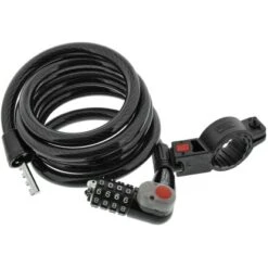 Burg Wächter Fahrrad-Zahlen-Seilschloss 230 Mit Licht 180 Cm