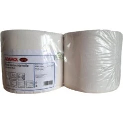 Adamol Putzpapier-Rolle Weiß, 2-lagig 2er Set Saugstark Und Reißfest