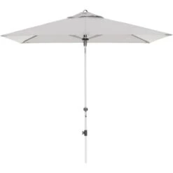 Doppler Marktschirm 140 Cm X 220 Cm Hellgrau Mit Kurbelmechanik