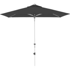 Doppler Marktschirm 140 Cm X 220 Cm Anthrazit Mit Kurbelmechanik