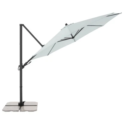 Derby Kurbel-Pendelschirm DX Ca. 332 Cm X 332 Cm Hellgrau 4 Derby Kurbel-Pendelschirm DX Ca. 332 Cm X 332 Cm Hellgrau – Bild 2