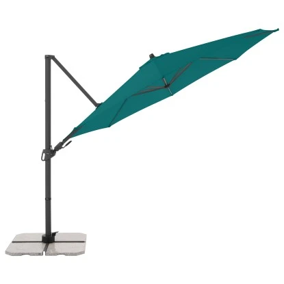 Derby Kurbel-Pendelschirm DX Ca. 332 Cm X 332 Cm Petrol 4 Derby Kurbel-Pendelschirm DX Ca. 332 Cm X 332 Cm Petrol – Bild 2