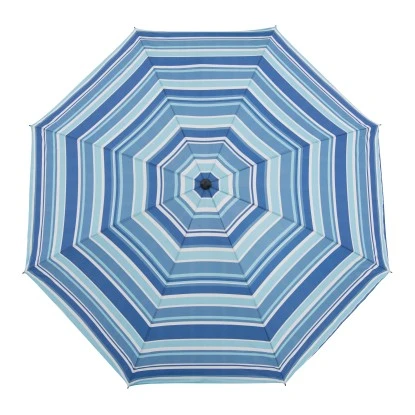 Derby Marktschirm Ø 165 Cm Blau-Mix Mit Handöffner 5 Derby Marktschirm Ø 165 Cm Blau-Mix Mit Handöffner – Bild 3