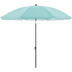 Derby Marktschirm Ø 165 Cm Hellblau Mit Handöffner