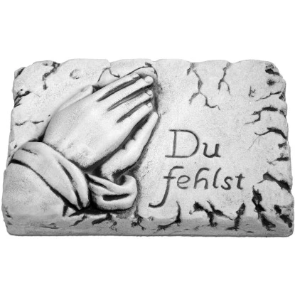 Grabdekoration Buch Mit Inschrift "Du Fehlst" Weiß 3 Grabdekoration Buch Mit Inschrift "Du Fehlst" Weiß