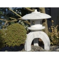 Gartensteinfigur Japanische Lampe HxBxT: 62 Cm X 40 Cm X 40 Cm