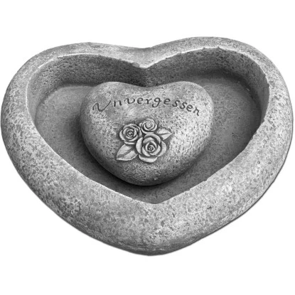 Orbis Herzschale Aus Beton Mit Schriftzug (HxBxT) 6 Cm X 28 Cm X 24 Cm 3 Orbis Herzschale Aus Beton Mit Schriftzug (HxBxT) 6 Cm X 28 Cm X 24 Cm