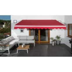 Wismar Gelenkarmmarkise Silber M. Kurbelbed. 300 X 200 Cm Stoff Rostrot -Doppler Verkäufe 2024 909861 2354 3