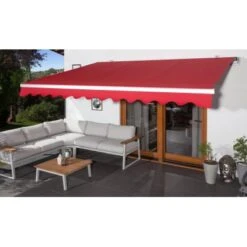 Wismar Gelenkarmmarkise Silber M. Kurbelbed. 300 X 200 Cm Stoff Rostrot -Doppler Verkäufe 2024 909861 2354 4