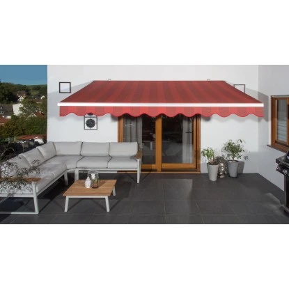 Wismar Gelenkarmmarkise Silber M. Kurbelbed. 300 X 200 Cm Stoff Bordeaux 5 Wismar Gelenkarmmarkise Silber M. Kurbelbed. 300 X 200 Cm Stoff Bordeaux – Bild 3